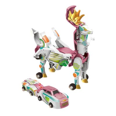 2n1 Magnet Car Transform into Dinosaur Toys, Fun Interactive, Colorful, Collision Transforming Dinosaurs Car Toy, Robot Dinosaur Toy, Mechanical and Transformable Design Fidget, for Boys and Girls