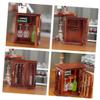 Abaodam 12 Scale Dollhouse Furniture Model for Collectors and Hobbyists Mini Retro Wall Cabinet for Dollhouse Decoration view 4