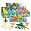 12 Pack Easter Dino Egg Dig Kit for Kids - Dinosaur Egg Excavation Toy with 12 Unique Dinosaurs Eggs Tools & Learning Cards STEM Archaeology Science Dig Set for Boys Girls Easter Party Favors 3-12 view 1