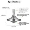 Premium Stainless Steel Spinning Top, Exquisite Fidget Toys, Stress Relief, Time Killer, Perfect Balance Spin Long time Easy to Rotate (S/Silver) view 2