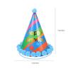 Beaupretty 5Pcs Birthday Party Hats Cone Caps for and Adults Rainbow Pom Pom Design Versatile Birthday Headdress Party Photo Props Random Style view 2
