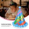 Beaupretty 5Pcs Birthday Party Hats Cone Caps for and Adults Rainbow Pom Pom Design Versatile Birthday Headdress Party Photo Props Random Style view 3