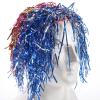CVUTOVO 6Pcs Colorful Foil Tinsel Cosplay Wigs for Holiday Party Costume Dress-Up Accessories for Women and view 4