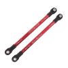 Aluminum RC Car Pushrods, 125mm Red, 2pcs - High Strength Stability, Corrosion Resistant Design, for 1/10 Scale RC Cars view 2