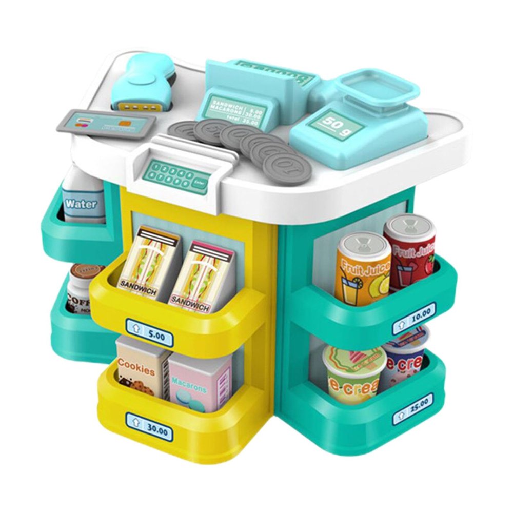 Complete Grocery Store Simulation Montessori-Inspired Supermarket Toy Set with Shopping Cart & Cash Register