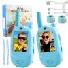 Long Range walkie talkies for Kids, 2 Pack Rechargeable, 1600 ft Long Range Real-Time Video Voice Changer, Kids Walkie Talkies with Straps, Gift for Boys Girls Ages 3-12, Blue view 1