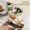 12V Kids Motorcycle, 3 Wheel Electric Motorcycle for Toddlers w/Parent Remote, Ride on Motorcycle with Wooden Handle, Music&Bluetooth, Beige view 4