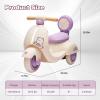 12V Kids Motorcycle, 3 Wheel Electric Motorcycle for Toddlers w/Parent Remote, Ride on Motorcycle with Wooden Handle, Music&Bluetooth, Purple view 2