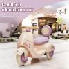 12V Kids Motorcycle, 3 Wheel Electric Motorcycle for Toddlers w/Parent Remote, Ride on Motorcycle with Wooden Handle, Music&Bluetooth, Purple view 3
