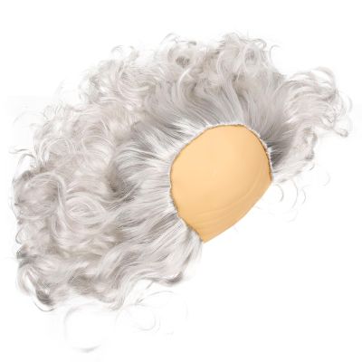 LOPUNER Bald Wig Humorous Elderly Character Cosplay Wig White Hair Male Party Costume Accessory for Dress-Up and Theatrical Performances