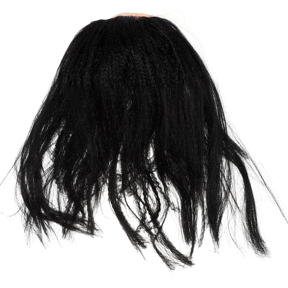 CORHAD Funny Cosplay Wig Bald Man Costume Wig Synthetic Black Bald Cap for Men Halloween Party Masquerade Dress-Up Accessory