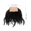 CORHAD Funny Cosplay Wig Bald Man Costume Wig Synthetic Black Bald Cap for Men Halloween Party Masquerade Dress-Up Accessory view 2