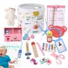 Complete Doctor Playset Wooden Toddler Doctor Kit with Storage and Dentist Tools view 2