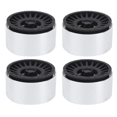 2.2in Metal Wheel Hub for 1/8 1/10 RC Car, CNC Crawler Wheel Hub, Aluminum Alloy RC Accessory with 12mm Coupler, Universal Fit for SCX10 TRX6 (Black)
