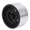 2.2in Metal Wheel Hub for 1/8 1/10 RC Car, CNC Crawler Wheel Hub, Aluminum Alloy RC Accessory with 12mm Coupler, Universal Fit for SCX10 TRX6 (Black) view 2