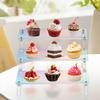 Abaodam Acrylic Display Stand 3-Tier Riser 30Cm for Collectible Figures and Handicrafts Storage, Multi-Functional Makeup and Doll Display Rack for Home and Retail Use view 4
