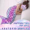 Mermaid Tail Blanket for Girls Valentine's Day Easter Gifts for Girl Birthday Diamond Art Kits with Soft Wearable Blanket Water Bottle view 2
