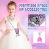 Mermaid Tail Blanket for Girls Valentine's Day Easter Gifts for Girl Birthday Diamond Art Kits with Soft Wearable Blanket Water Bottle view 4