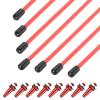 uxcell 160mm Plastic Protection Antenna Tube, RC Antenna Tube with Mount and Cap for RC Car Boat Drone Receiver(Red, 8 Pcs) view 1