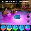 AearKing 3in1 Floating Pool Speaker with Digital Pool Thermometer,Bluetooth Pool-Speaker with Colorful Lights,TWS Hot Tub Speaker Waterproof IP68 Pools-Speaker,BT5.0 Bluetooth Speaker for Pools-Blue view 2