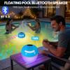 AearKing 3in1 Floating Pool Speaker with Digital Pool Thermometer,Bluetooth Pool-Speaker with Colorful Lights,TWS Hot Tub Speaker Waterproof IP68 Pools-Speaker,BT5.0 Bluetooth Speaker for Pools-Blue view 3