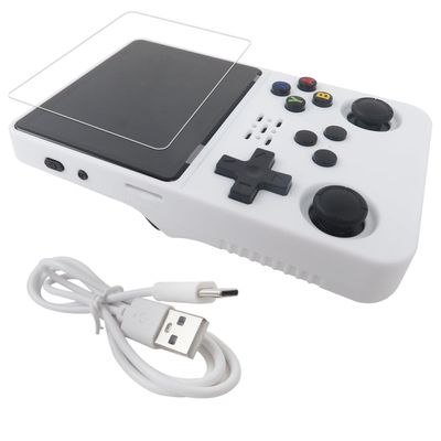 Bedaily New Version R36S Retro Handheld Video Game Console Linux System 3.5 Inch IPS Screen, 128G , 15,000+ Classic Games, for Birthday Gifts Presents - White
