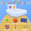 9FT Inflatable Ball Pit with Blower 4 in1 Kinds Playhouse Ages 1-6 Years Heighten Protection Shoot Dart Target Circles for Kids Gift(9ftL9ftW5ftH) view 4