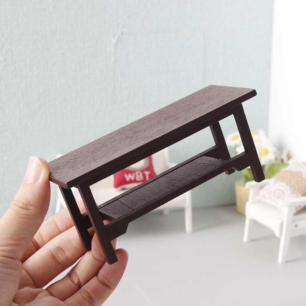 1:12 Miniature Coffee Table Model, Vintage Dollhouse Furniture Photography Props