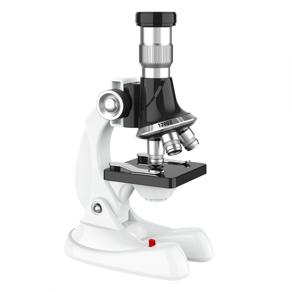 100/600/1200X LED Lab Microscope Home School Science Educational Toy Gift Refined for Biological Kits Playdates Toy