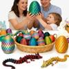 3D Printed Dragon Toy for Boys - 12 Inch Articulated Dragon Figure with Dragon Egg (Easter Basket Stuffer) | Birthday Gift for Kids (Opposite Sex Blue) view 3