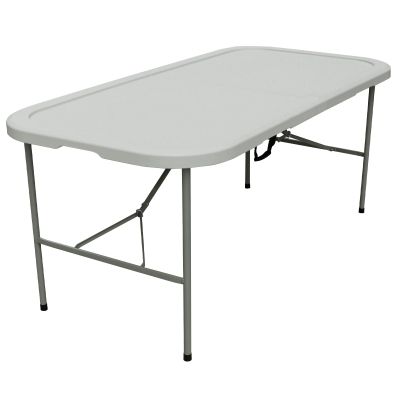 FROASISPRO Multi-Fold 6FT 8 Player Poker Table Foldable, Portable Heavy-Duty Indoor Outdoor Folding Table for Picnic Camping Party Dining Games, All-Weather Water-Resistant & Easy Storage, Grey