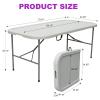 FROASISPRO Multi-Fold 6FT 8 Player Poker Table Foldable, Portable Heavy-Duty Indoor Outdoor Folding Table for Picnic Camping Party Dining Games, All-Weather Water-Resistant & Easy Storage, Grey view 2
