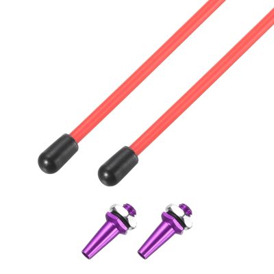 uxcell 320mm Plastic Protection Antenna Tube, RC Antenna Tube with Mount and Cap for RC Car Boat Drone Receiver(Purple, Red, 2 Pcs)