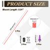 uxcell 320mm Plastic Protection Antenna Tube, RC Antenna Tube with Mount and Cap for RC Car Boat Drone Receiver(Purple, Red, 2 Pcs) view 2