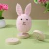 ERINGOGO Felt Doll Display Stand with Wooden Base 5Cm Thick Round Base Needle Felt Animal Holder for DIY Crochet Dolls Collectible Display 6pcs Set view 4