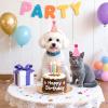 DRANSMIC 12pcs Pink Mini Party Hats for Stuffed Animals, Finished Birthday Party Cone Hats, Dolls Dog Cat Assorted Animal Birthday Decorations (No Assembled Required) view 3
