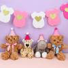 DRANSMIC 12pcs Pink Mini Party Hats for Stuffed Animals, Finished Birthday Party Cone Hats, Dolls Dog Cat Assorted Animal Birthday Decorations (No Assembled Required) view 4