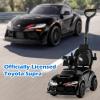 Licensed Toyota Ride on Push Car for Toddlers by INFANS, 3 in 1 Walking Sliding Toy with Removable Guardrails and Handle, Music, Under Seat Storage for Kid (Dark) view 3