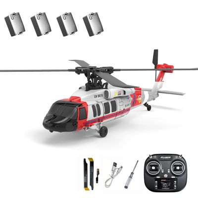 Actualia K200 Black Hawk RC Helicopter, 6CH Brushless Direct Drive RC Helicopter Model with Optical Flow Positioning & 6-Axis Gyro Stable Hover, RTF Remote Control Aircraft for Adult