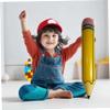 4PCS Giant Inflatable Pencil 26.8x3.2'' Eye-Catching PVC Inflatable Pencil Easy to Inflate & Deflate Blow up for Classroom, Back-to-School Parties and Graduation Giant view 3