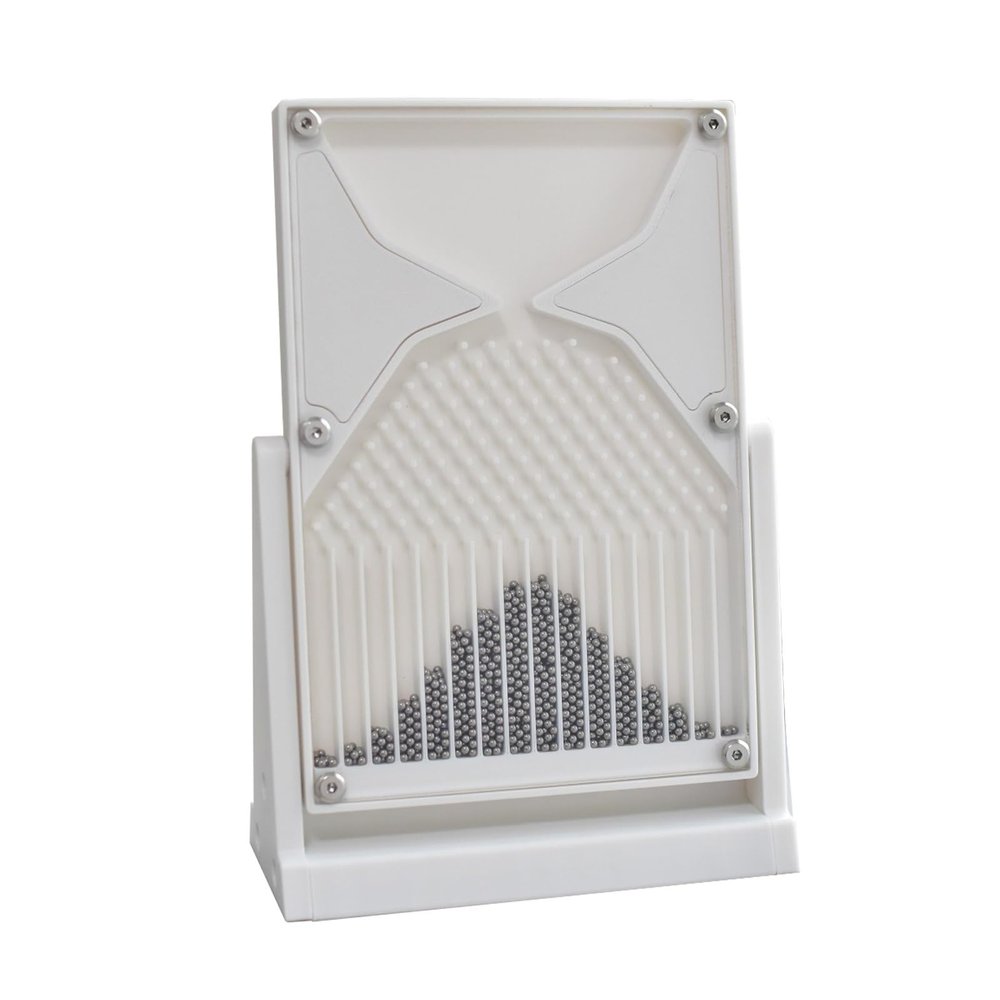 12 * 18cm Probability Demonstrator, Interactive, Normal Distribution Mathematical Model, Effective Statistical Law Demonstration for Educators Students(White Without Curves)