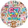 100PCS 6 7 Stickers Funny Six Seven Meme Stickers Waterproof Vinyl Gifts for Phone, Water Bottle, Luggage, Laptop, 67 Gifts for Adults Teens view 3