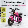 24V Electric Dirt Bike for Kids, 300W Electric Motorcycle - Up to 11.18Mile/h, Ride on Motorcycle with Dual Suspension, Twist Grip Throttle, Music&Light, 1-Minute Install, for Kids 6+, Pink view 2