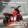 24V Electric Dirt Bike for Kids, 300W Electric Motorcycle - Up to 11.18Mile/h, Ride on Motorcycle with Dual Suspension, Twist Grip Throttle, Music&Light,1-Minute Install, for Kids 6+, Red view 4
