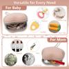 4 Pack Pacifier Holder Case,2pcs Silicone Portable Pacifier Pouch and 2pcs Transparent Nipple Holder Case Container, On-the-GO Pacifier Storage Container Box,BPA Free, Easy to CleanPink&Purple view 3