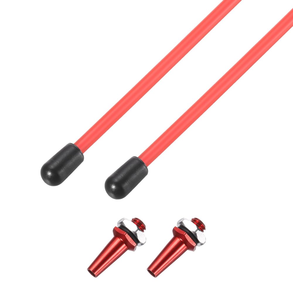 uxcell 160mm Plastic Protection Antenna Tube, RC Antenna Tube with Mount and Cap for RC Car Boat Drone Receiver(Red, 2 Pcs)