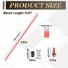 uxcell 160mm Plastic Protection Antenna Tube, RC Antenna Tube with Mount and Cap for RC Car Boat Drone Receiver(Red, 2 Pcs) view 2