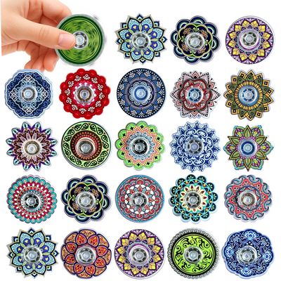 100 Pack Bohemian Fidget Spinner Toys Bulk, Mini Fidget Spinners for Kids Adults, Classroom Prizes, Party Favors, Sensory Fidget Toys