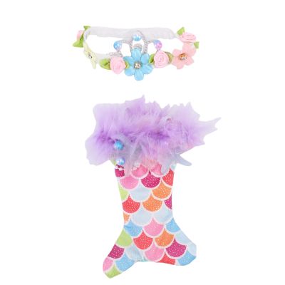 Doll Clothes Stylish Exquisite Lovely Dress with Headdress Fish Tail for 6.7in Dolls Soft Cloth Accessories