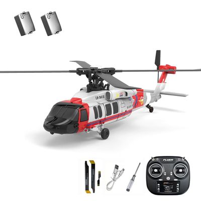 Actualia K200 Black Hawk RC Helicopter, 6CH Brushless Direct Drive RC Helicopter Model with Optical Flow Positioning & 6-Axis Gyro Stable Hover, RTF Remote Control Aircraft for Adult